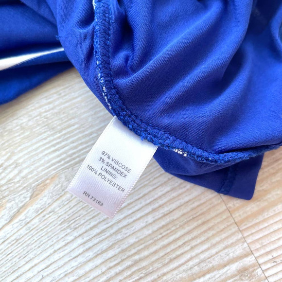 Cupio Long Sleeve Jersey Knit Layered Stripe Dress |‎ Blue/White XS - Picture 4 of 8